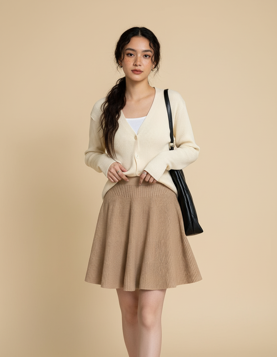 Jupe Patineuse Beige