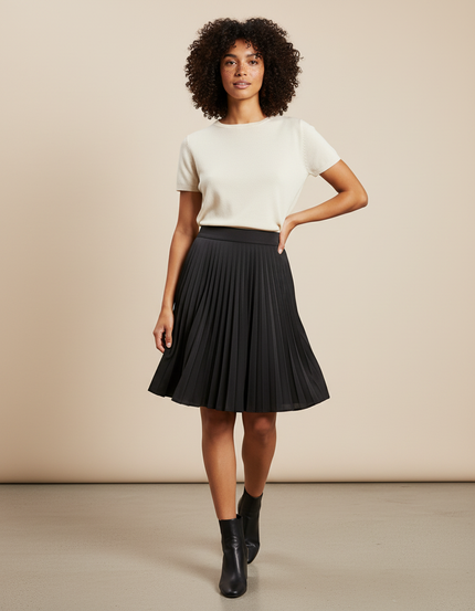 Jupe Patineuse Mi Longue Noire