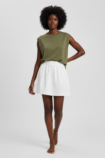 Jupe Patineuse Blanche Femme