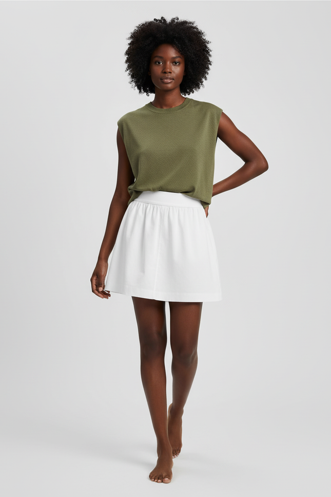 Jupe Patineuse Blanche Femme