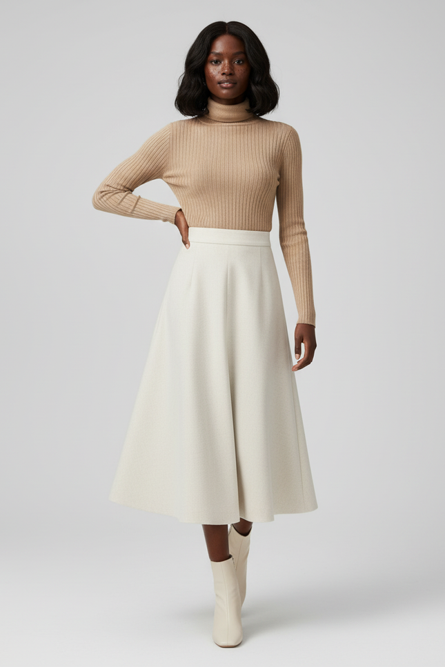 Jupe Patineuse Longue Blanche