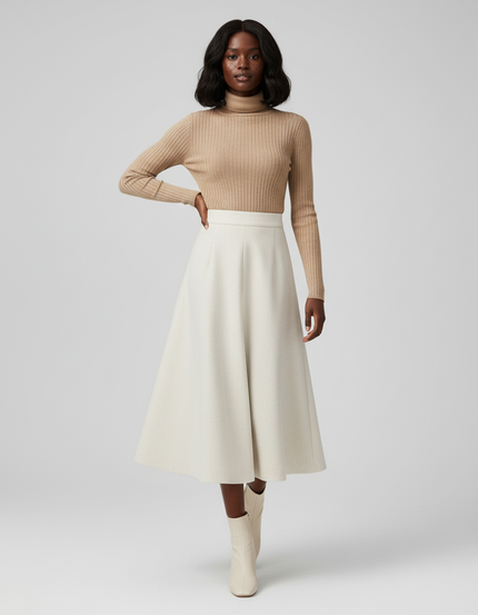 Jupe Patineuse Longue Blanche