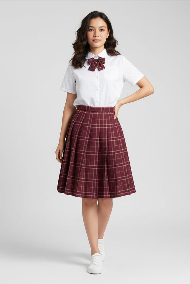 Jupe Patineuse Mi Longue Rouge