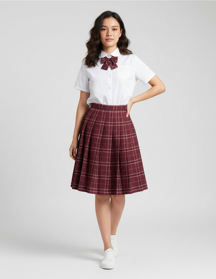 Jupe Patineuse Mi Longue Rouge