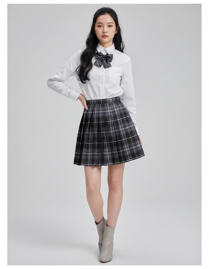 Jupe Patineuse Plissée Carreaux