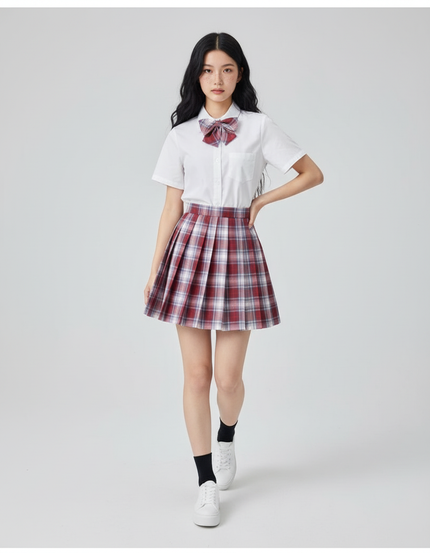 Jupe Patineuse Plaid Plissée Mignonne