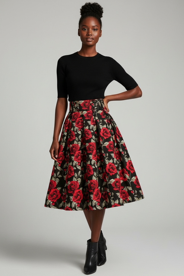 Jupe Patineuse Fleurie