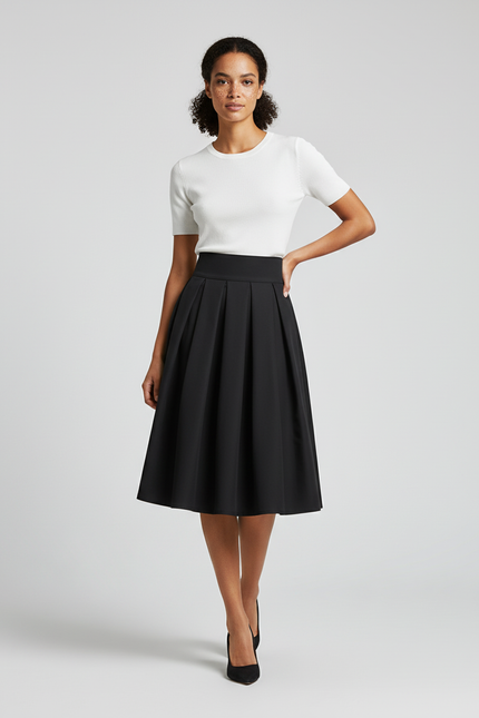 Jupe Patineuse Noire Grande Taille