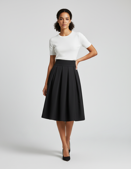 Jupe Patineuse Noire Grande Taille