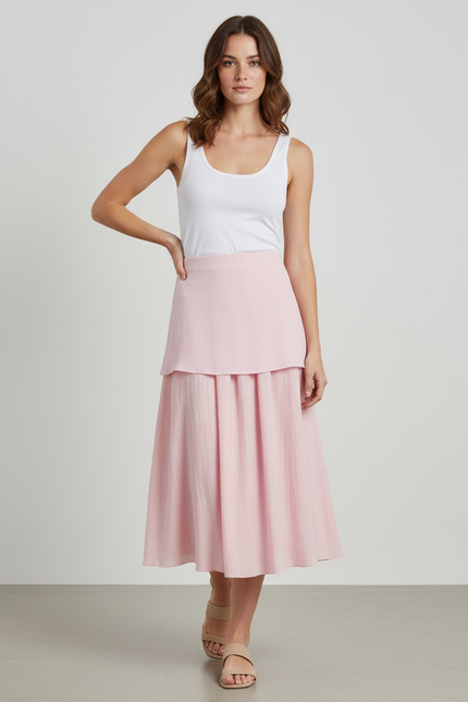 Jupe Patineuse Rose Plissée Élégante