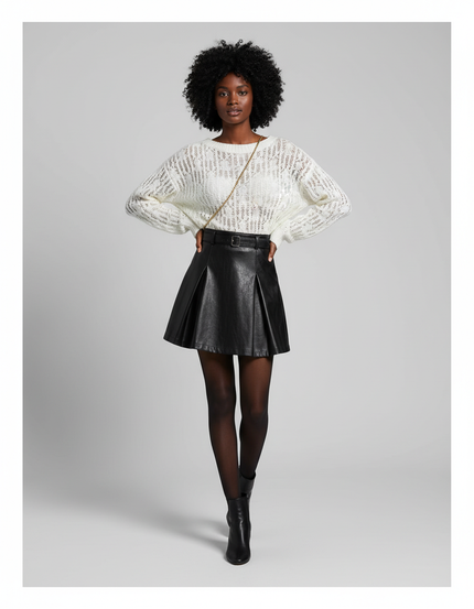 Jupe Cuir Noir Patineuse