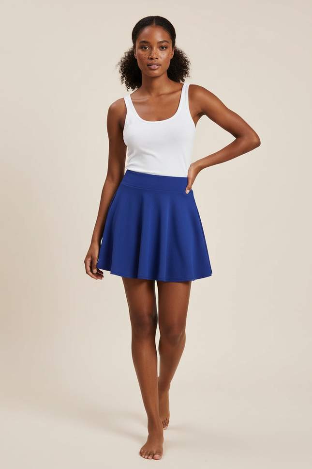 Jupe Patineuse Bleu Electrique