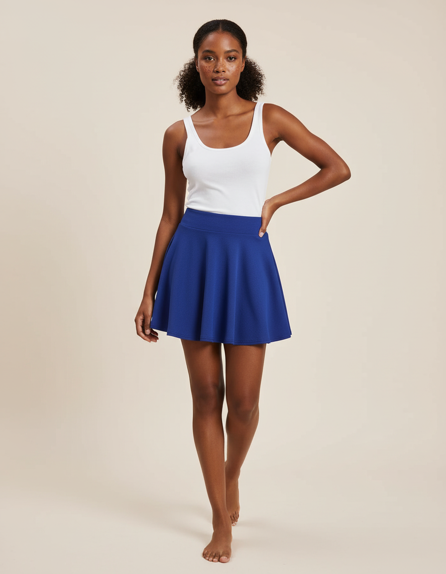 Jupe Patineuse Bleu Electrique