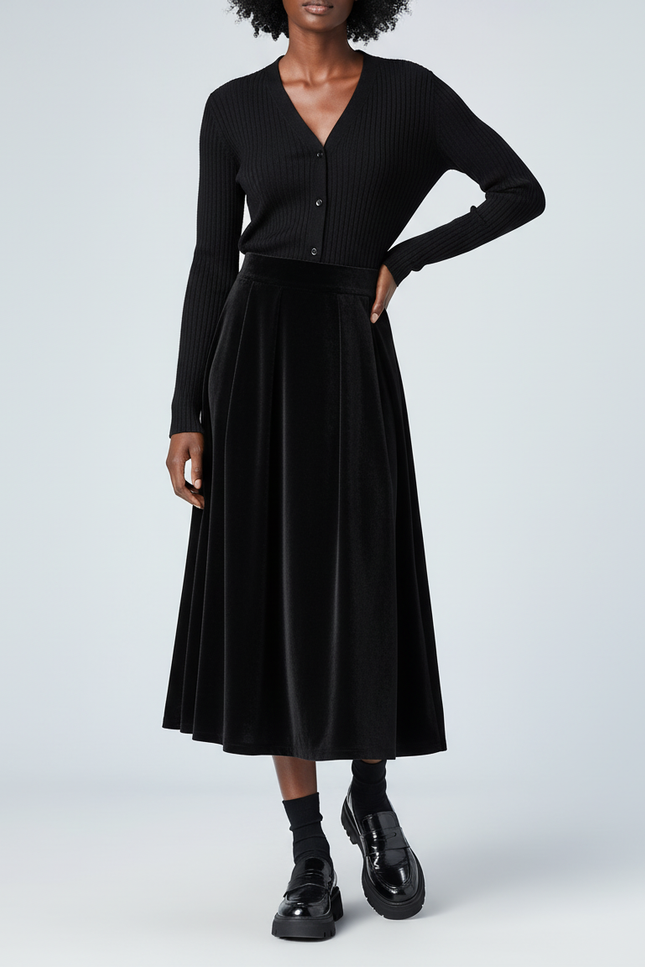 Jupe Patineuse En Velours