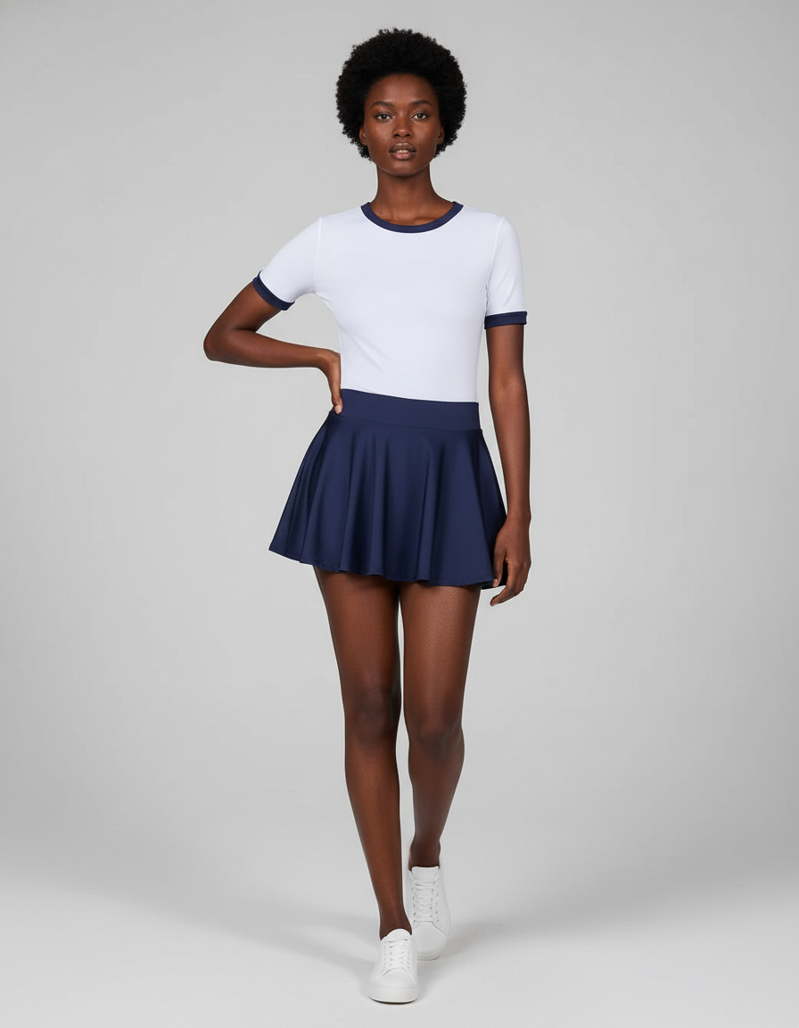 Jupe Patineuse Bleu Marine