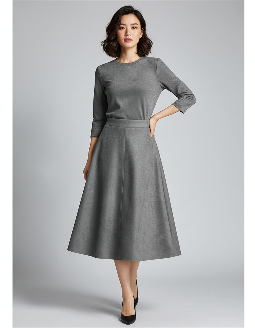 Jupe Patineuse Suedine