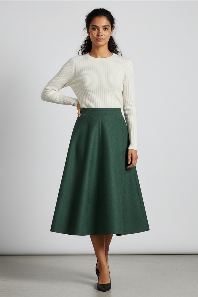 Jupe Patineuse Vert Sapin