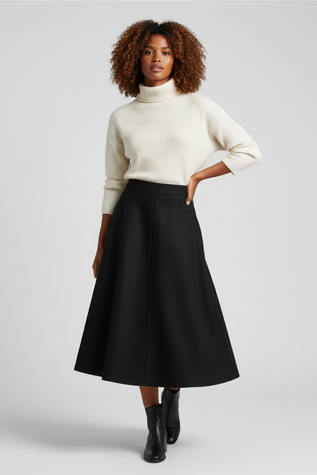 Jupe Patineuse Noire Femme