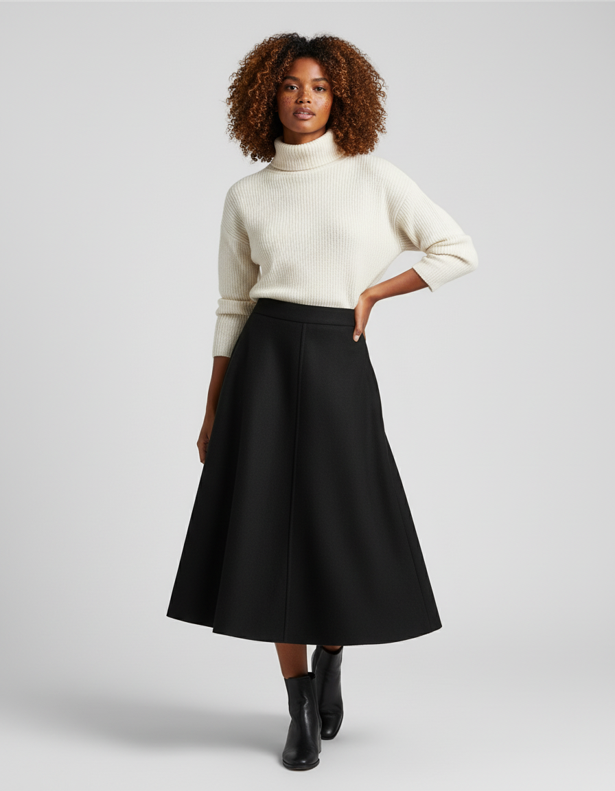 Jupe Patineuse Noire Femme