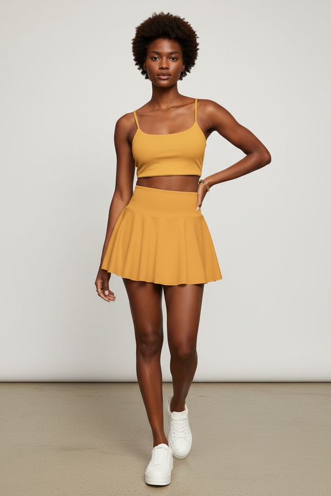 Jupe Patineuse Jaune Moutarde