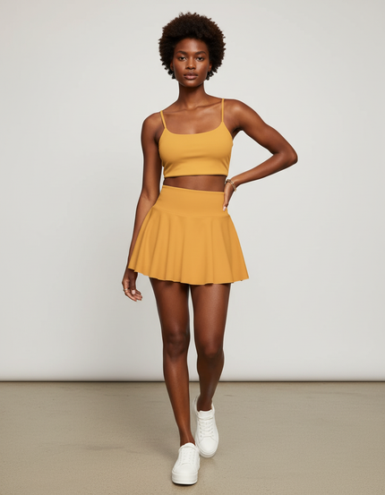 Jupe Patineuse Jaune Moutarde