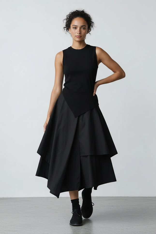 Jupe Patineuse Asymétrique