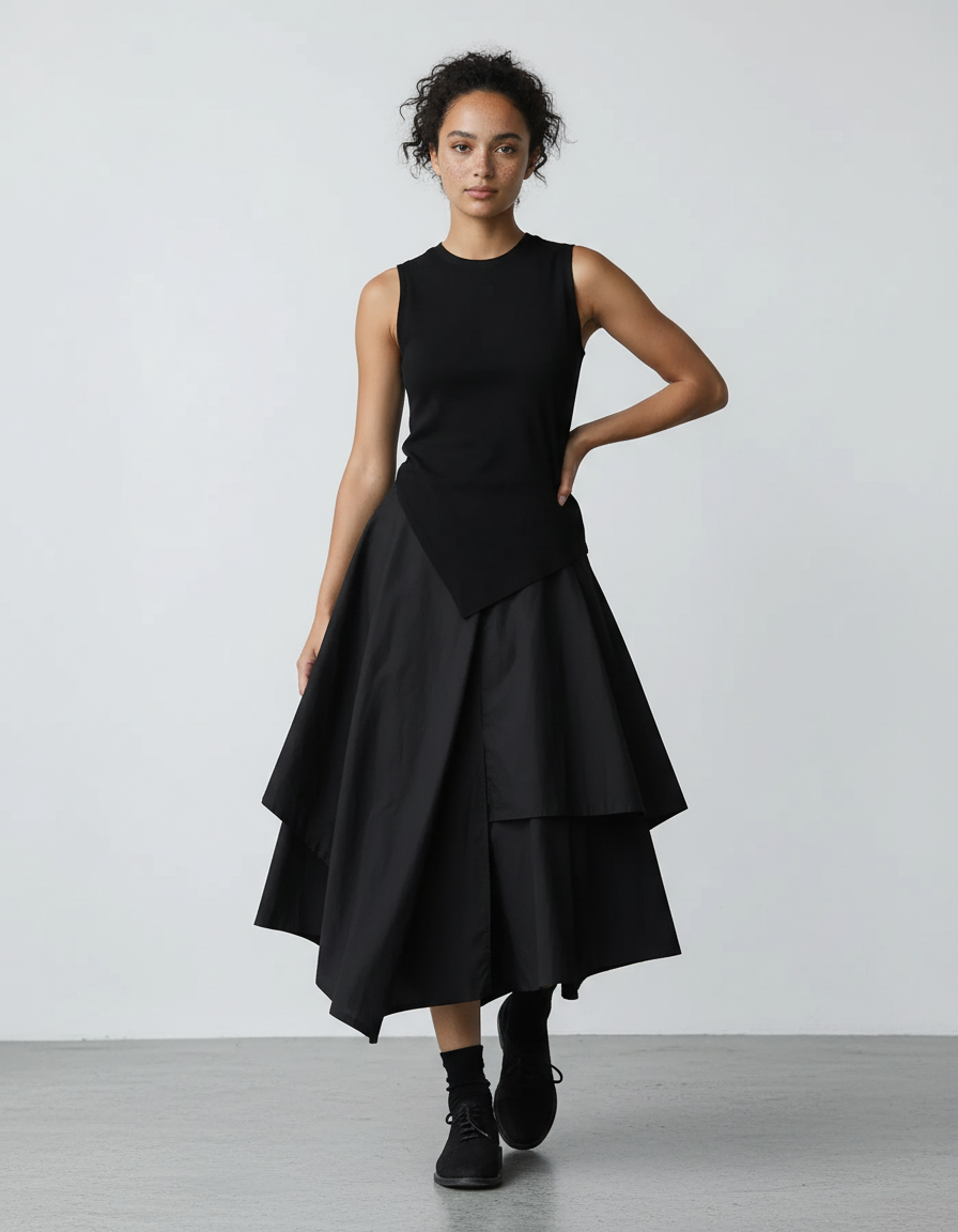 Jupe Patineuse Asymétrique