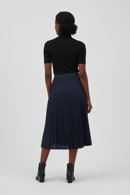 Jupe Patineuse Plissée Marine Élégante