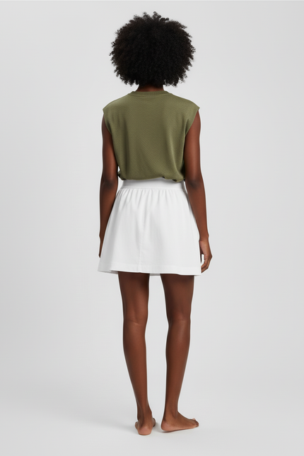 Jupe Patineuse Blanche Femme