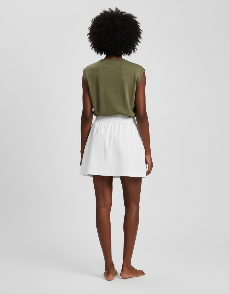 Jupe Patineuse Blanche Femme