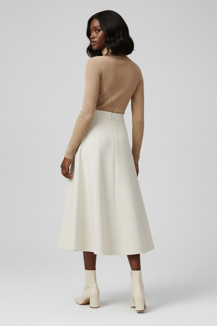 Jupe Patineuse Longue Blanche