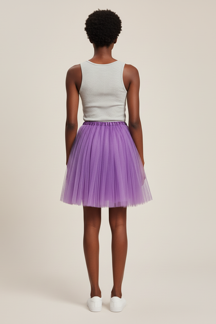 Jupe Patineuse Tulle Violette Chic