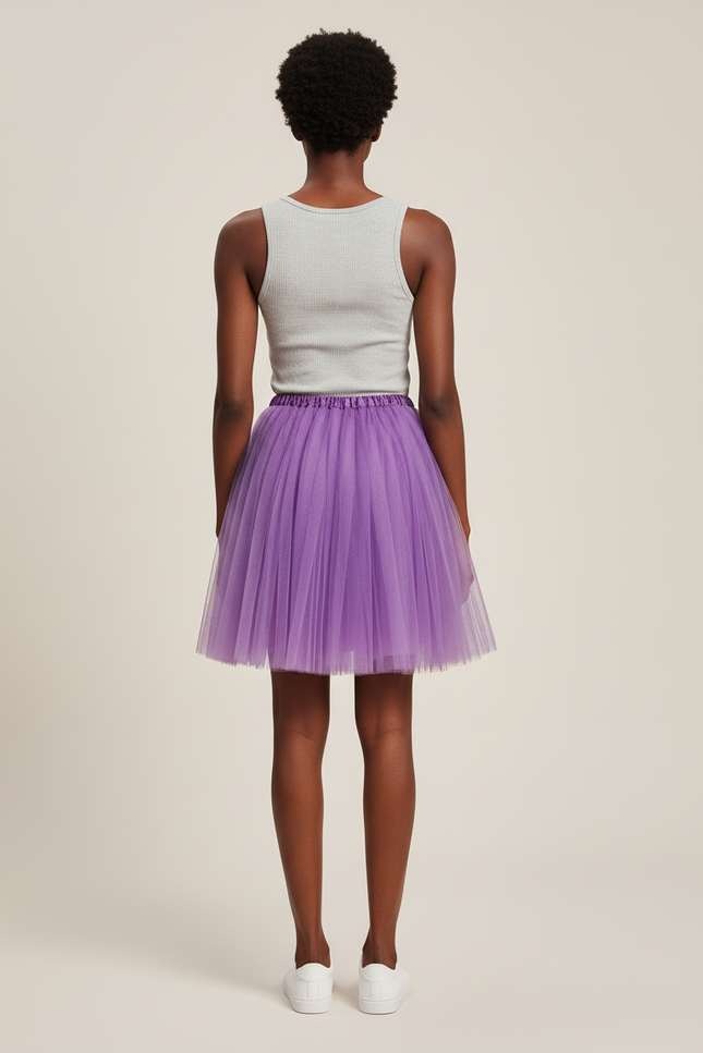 Jupe Patineuse Tulle Violette Chic