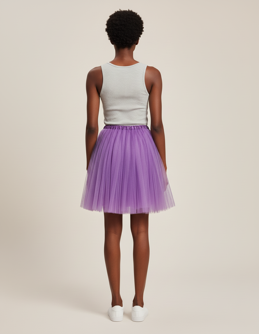 Jupe Patineuse Tulle Violette Chic