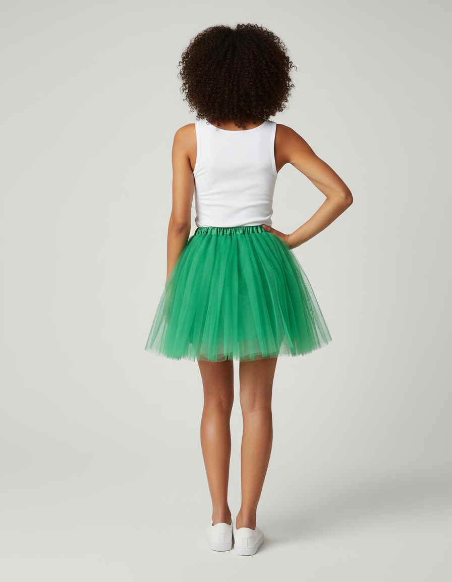 Jupe Patineuse Verte Tulle Chic