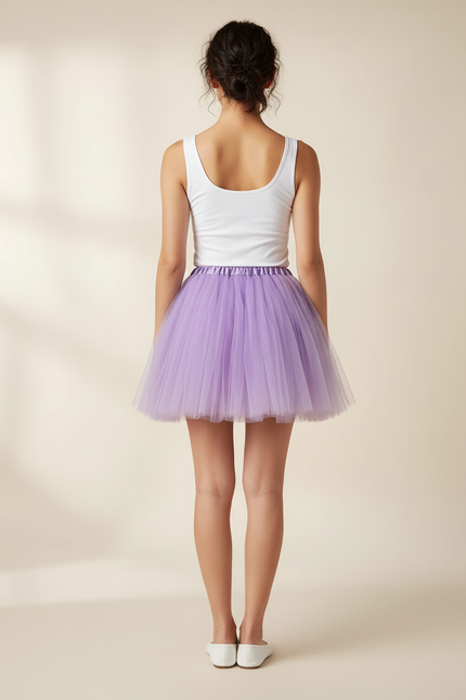 Jupe Patineuse Lilas Tulle Vaporeuse