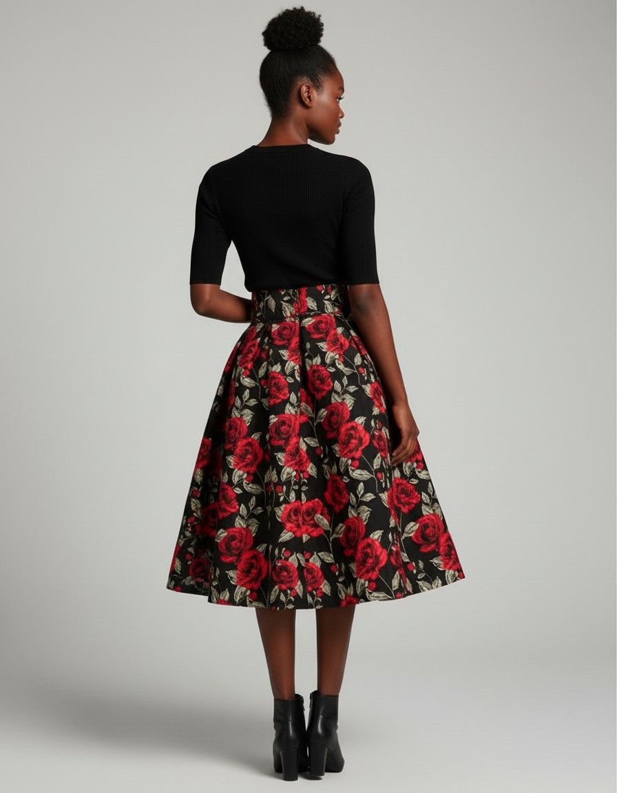 Jupe Patineuse Fleurie