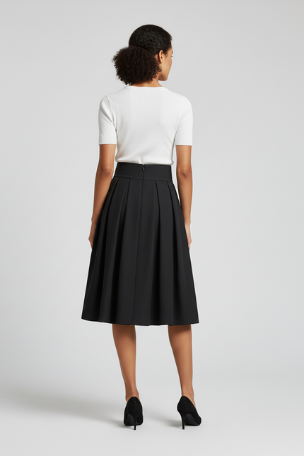 Jupe Patineuse Noire Grande Taille