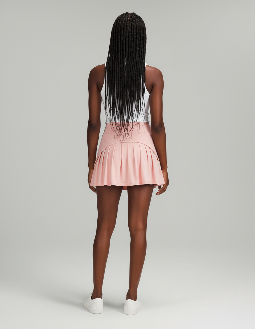 Jupe Patineuse Rose Plissée