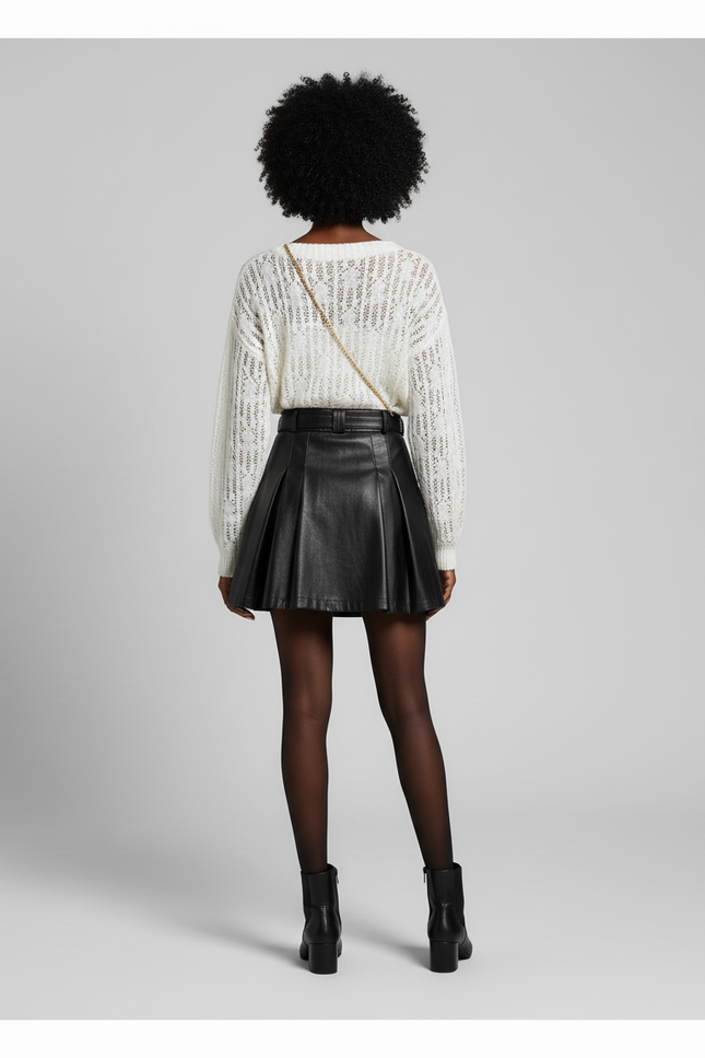 Jupe Cuir Noir Patineuse