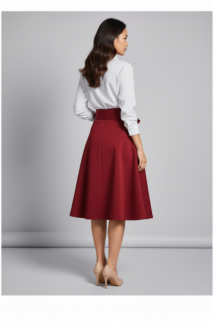 Jupe Patineuse Rouge Bordeaux