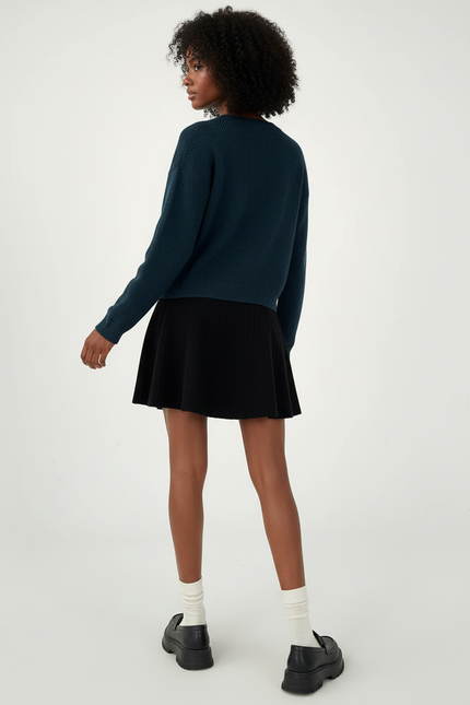 Mini Jupe Patineuse Taille Haute