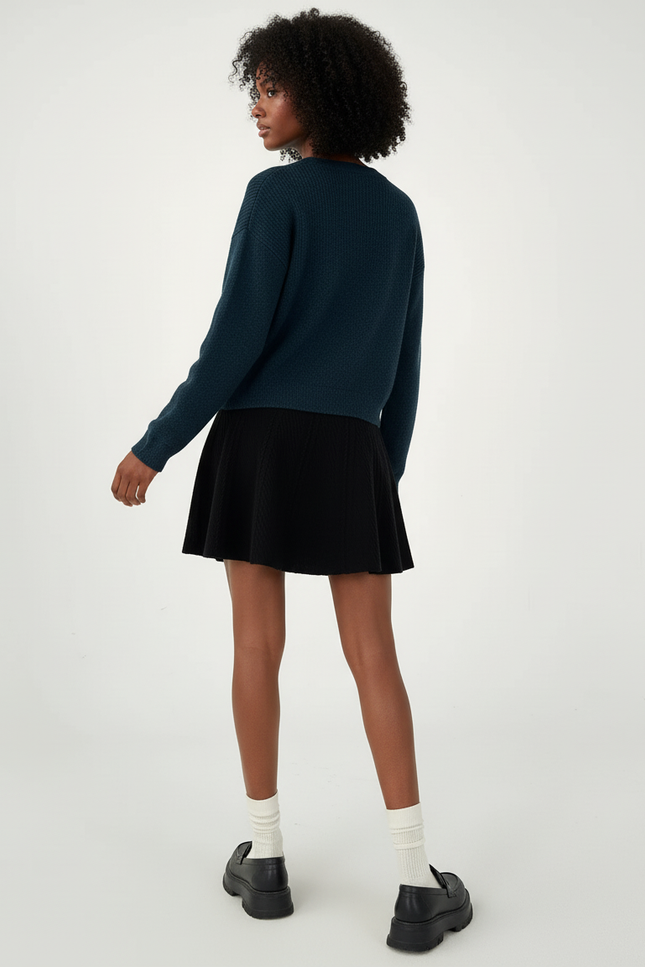 Mini Jupe Patineuse Taille Haute