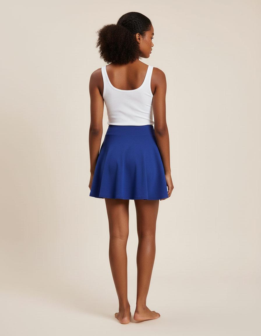 Jupe Patineuse Bleu Electrique