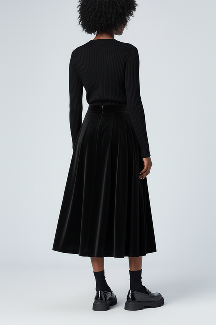 Jupe Patineuse En Velours