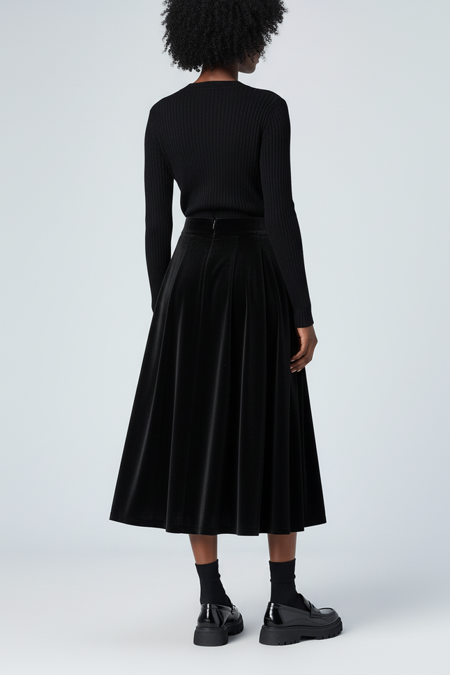 Jupe Patineuse En Velours