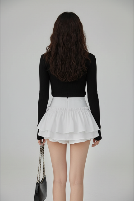 Jupe Patineuse Blanche Volumineuse Chic