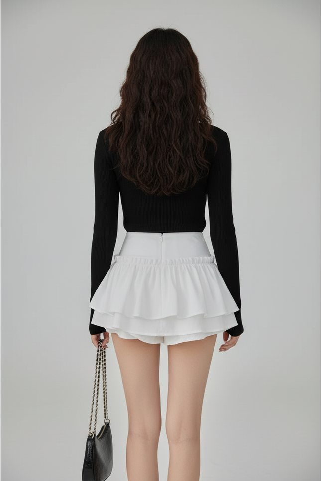 Jupe Patineuse Blanche Volumineuse Chic