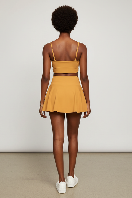 Jupe Patineuse Jaune Moutarde