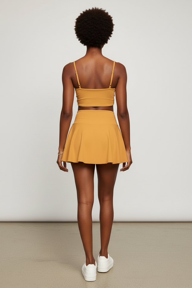 Jupe Patineuse Jaune Moutarde